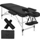 Tectake Massage Table w/ 2 Zones - Black