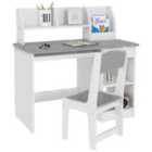Zonekiz Zonekiz Kids Desk And Chair Set With Storage For 5-8 Years, Grey