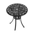 Livingandhome Round Patio Dining Table w/ Umbrella Hole