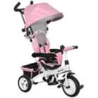 HOMCOM 6 In 1 Kids Trike, Stroller With Parent Handle, Pink