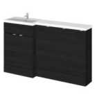 Hudson Reed Fusion 1500Mm Combination - Fd Option 3 - Lh - Black Woodgrain
