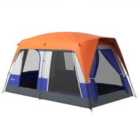 Outsunny Camping Tent With Rainfly & Screen Panels, Orange