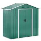 Outsunny 6.5X3.5Ft Metal Garden Shed Outdoor Storage, Green