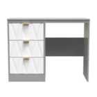 Ready Assembled Las Vegas Vanity In White Matt & Dusk Grey