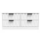 Ready Assembled Las Vegas 4 Drawer Bed Box In White Matt