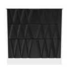 Ready Assembled Las Vegas 3 Drawer Deep Chest In Deep Black & White