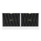 Ready Assembled Las Vegas 4 Drawer Bed Box In Deep Black & White