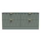Ready Assembled Las Vegas 4 Drawer Bed Box In Reed Green