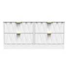 Ready Assembled Las Vegas 4 Drawer Bed Box In White Matt