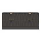 Ready Assembled Las Vegas 4 Drawer Bed Box In Graphite
