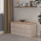 Ready Assembled Norfolk 4 Drawer Bed Box In Kashmir Ash & Bardolino Oak
