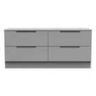 Ready Assembled Milan 4 Drawer Bed Box In Dusk Grey
