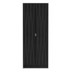 Ready Assembled Las Vegas Tall Plain Wardrobe In Deep Black & Black Matt