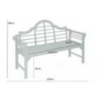 Greenhurst PU Coated Lutyens Bench White