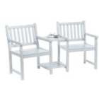 Greenhurst PU Coated Duo Bench Light Grey