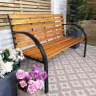 Samuel Alexander Ambleside 2 Person Outdoor Metal Wooden Garden Patio Bench