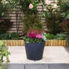Garden Gear Stone Effect Dark Grey 30.5Cm Planter
