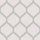 Darcy James Zara Trellis Pink & Silver Wallpaper 10m x 53cm