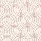 Muriva Lotus Cream & Rose Wallpaper 10m x 53cm