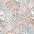 Muriva Teeva Jungle Duck Egg Wallpaper 10m x 53cm
