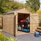 Rowlinson 8x6 Shiplap Apex Shed Double Door