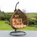 Artemis Home Henley Swing Egg Pod Chair - Brown