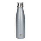 Built 480Ml Double Walled Stainless Steel Water Bottle Silver Glitter