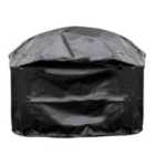 Dellonda 30" Deluxe 2-in-1 Outdoor Fire Pit & Coffee Table, Antique Bronze Effect & Drawstring Cover - DG237