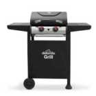 Dellonda 2 Burner Gas BBQ Grill w/ Piezo Ignition, Built-In Thermometer, Black/Stainless Steel - DG13