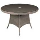Dellonda Chester Rattan Wicker Outdoor Dining Table w/ Tempered Glass Top, Brown - DG66