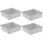 Keeeper Square Organizing System 15 X 15Cm Silver - Set Of 4