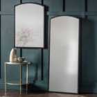 Gallery Direct Hillgrove Arch Mirror Black 600X1500Mm