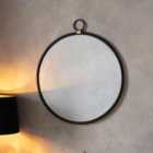 Gallery Direct Burnie Black Round Mirror 610X700Mm