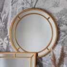 Gallery Direct Sorrento Round Mirror Gold 900X900Mm