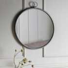 Gallery Direct Burnie Silver Round Mirror 610X700Mm