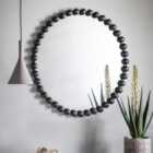 Gallery Direct Calista Round Mirror Black 800X50X800Mm