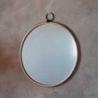 Gallery Direct Burnie Gold Round Mirror 610X700Mm