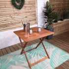 Samuel Alexander Windermere Outdoor 4 Person Folding Square Wooden Table