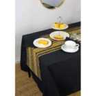 Avon 100% Cotton 140X240cm Black Colour Tablecloth