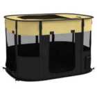 PawHut Portable Dog Pen for Puppies, Kittens, L - Yellow