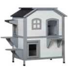 PawHut Kitten Condo w/ Openable Roof, Catio Enclosure, White