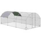 PawHut Walk-In Chicken Run w/ Cover 2.8 x 1.9 x 2m