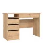 Furniture To Go Function Plus Desk (3+1) Handle Free Drawer In Jackson Hickory Oak