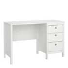 Furniture To Go Madrid Desk 3 Drawers White