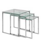 Furniture To Go Katrine Nest Of Tables With Glass Top Set Of 3