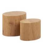 Furniture To Go Mice Oval Coffee Table In Oak Set Of 2