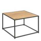 Furniture To Go Seaford Black Metal Coffee Table With Oak Top