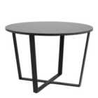 Furniture To Go Amble Round Dining Table With Black Marble Effect Top