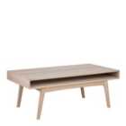 Furniture To Go Marte Coffee Table With Open Shelf In White Oak