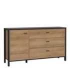 Furniture To Go High Rock Sideboard In Matt Black/Riviera Oak